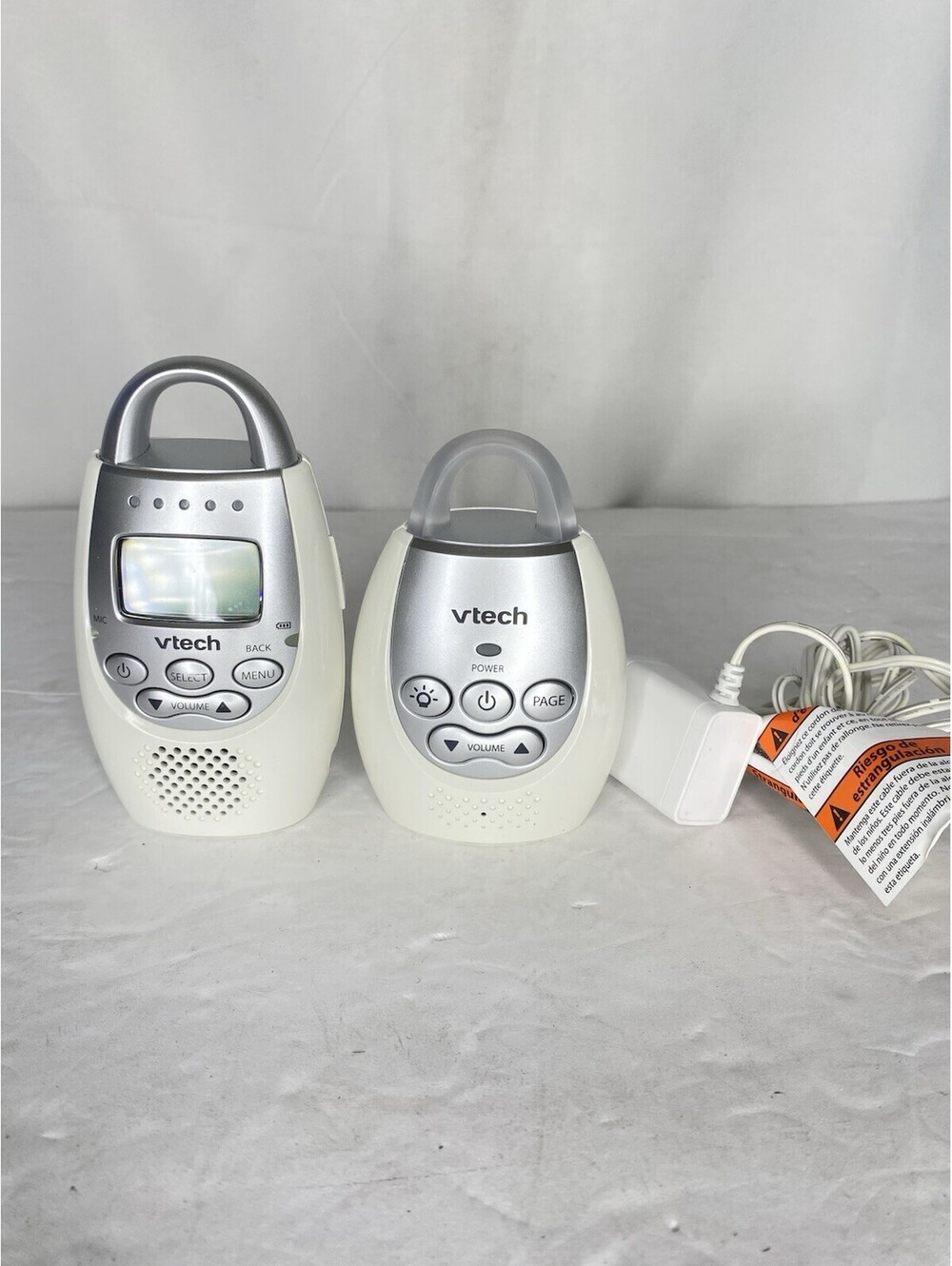 VTech DM221 Audio Baby Monitor with up to 1,000 ft of Range White/Silver